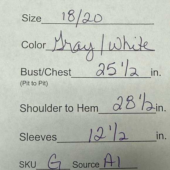 Cato Gray Floral Stripe Peasant Blouse Puff Sleeve Boho 18/20W - Picture 8 of 8